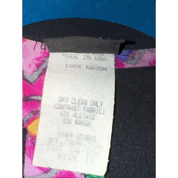 Vintage 90s Knapp Studio California Sleeveless Jumper Dress – Bright Abstract Pa - Picture 13 of 13